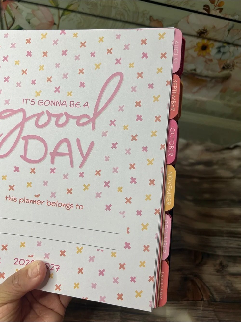 2027 17-Month Planner Spiral Notebook - Black Camouflage Pink Camo